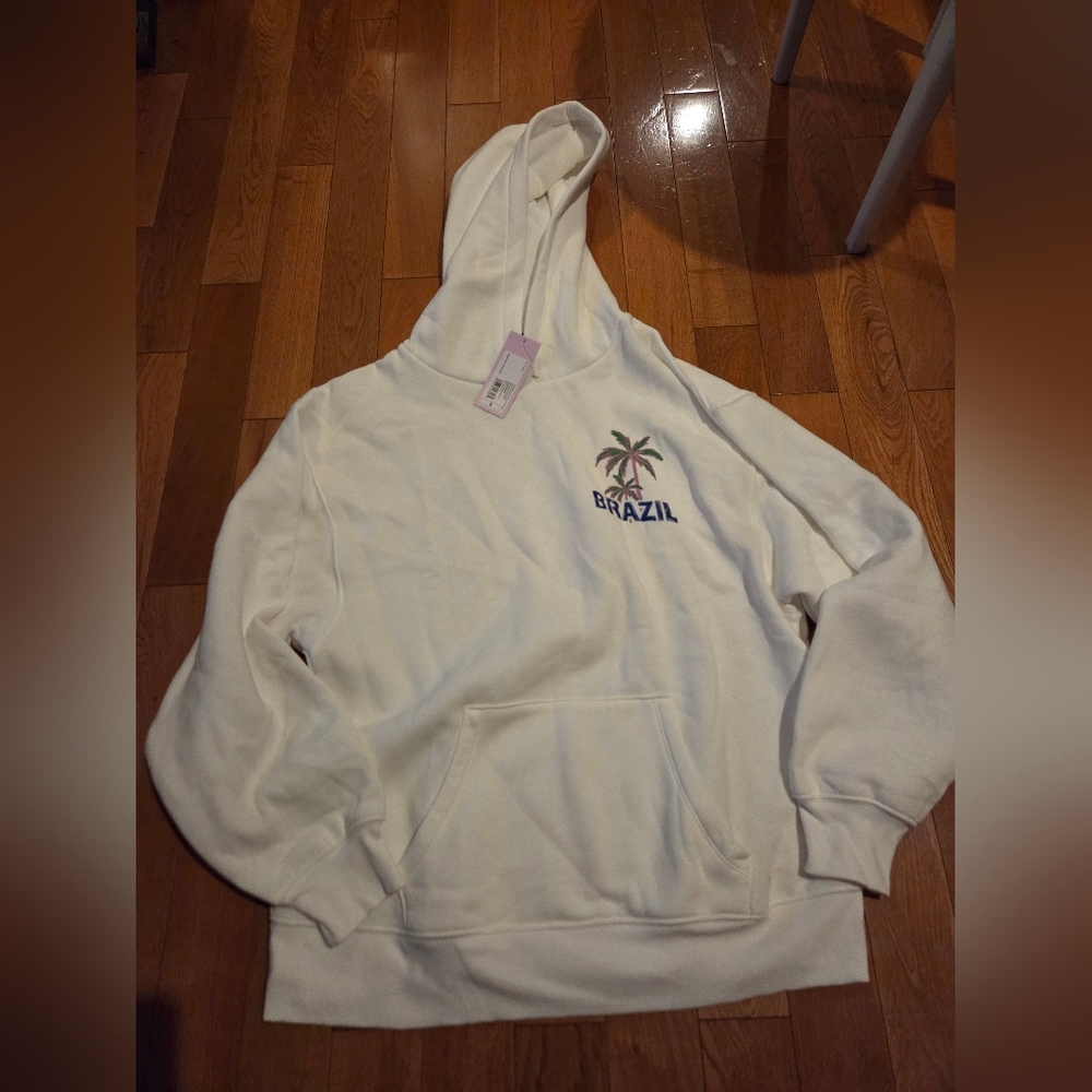 White Brazil Hoodie NWT